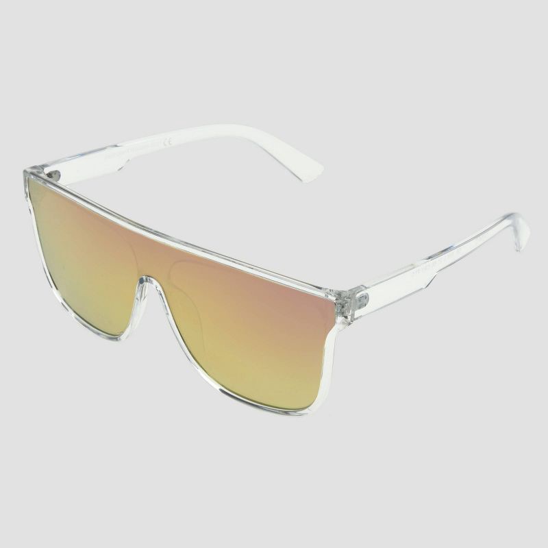slide 2 of 2, Women's Shield Sunglasses with Peach Lenses - All in Motion Clear, 1 ct