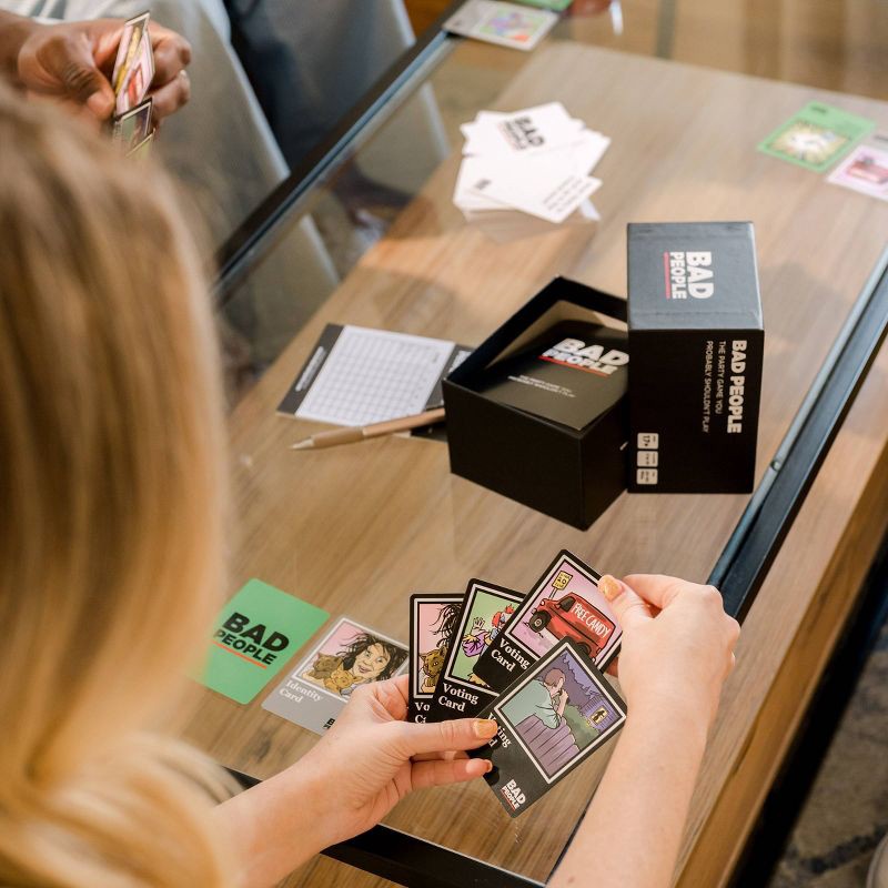 slide 9 of 9, Bad People Board Game: Dyce Games Party Cards for Creative Thinking, 3+ Players, 30-60 Min Play, 1 ct