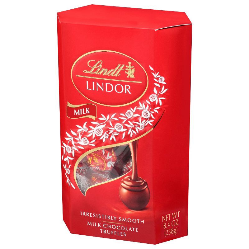 slide 4 of 5, Lindt Lindor Milk Chocolate Candy Truffles Gift Box - 8.4oz, 8.4 oz