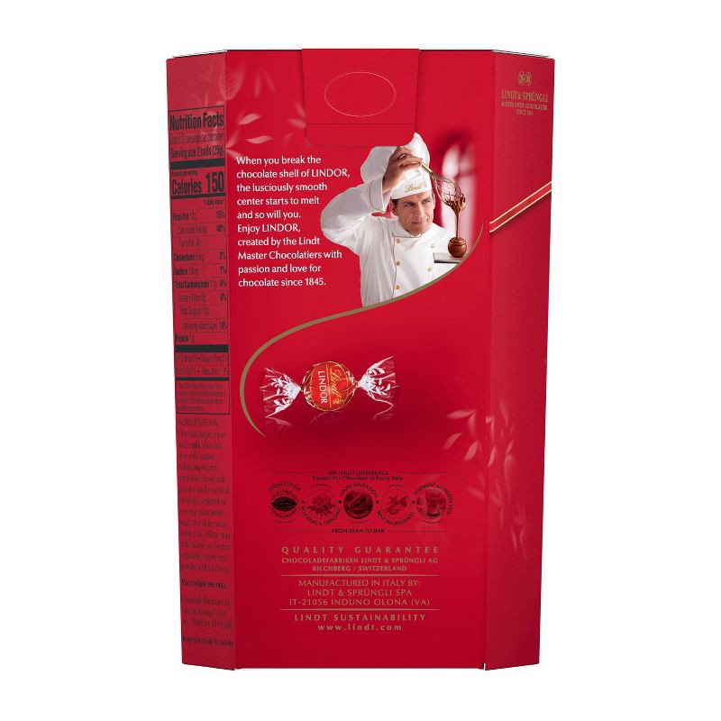 slide 3 of 5, Lindt Lindor Milk Chocolate Candy Truffles Gift Box - 8.4oz, 8.4 oz