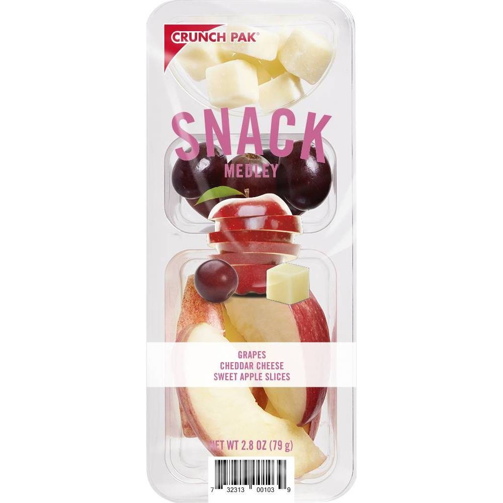 slide 1 of 3, Crunch Pak Snack Medley with Apples, Grapes, White Cheddar, 2.8 oz