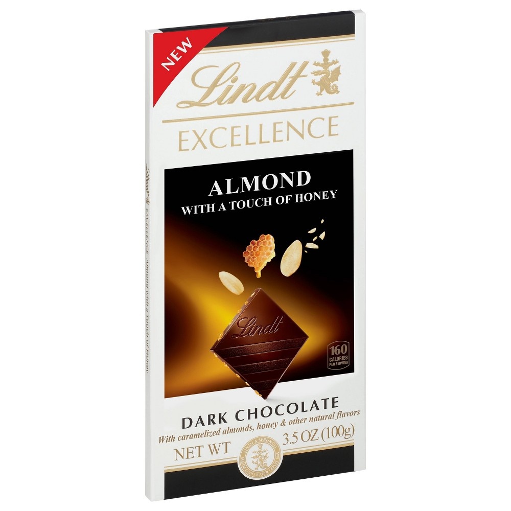 slide 2 of 4, Lindt Excellence Honey Almond Chocolate Bar - 3.5oz, 3.5 oz