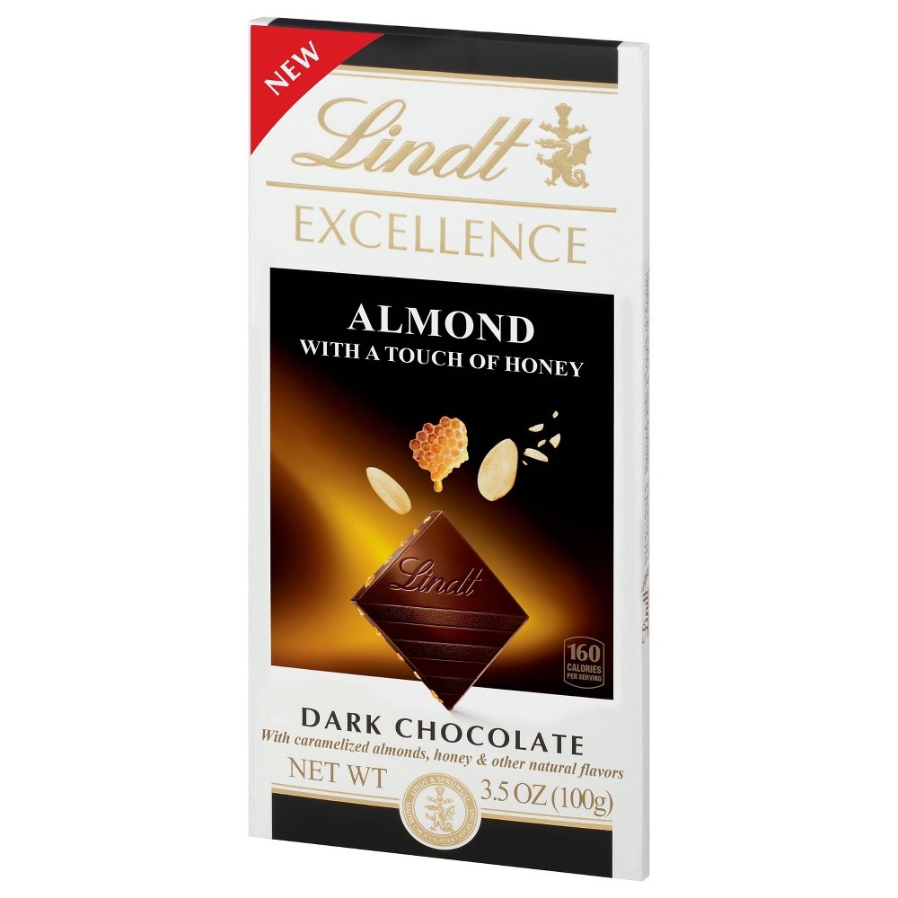 slide 3 of 4, Lindt Excellence Honey Almond Chocolate Bar - 3.5oz, 3.5 oz