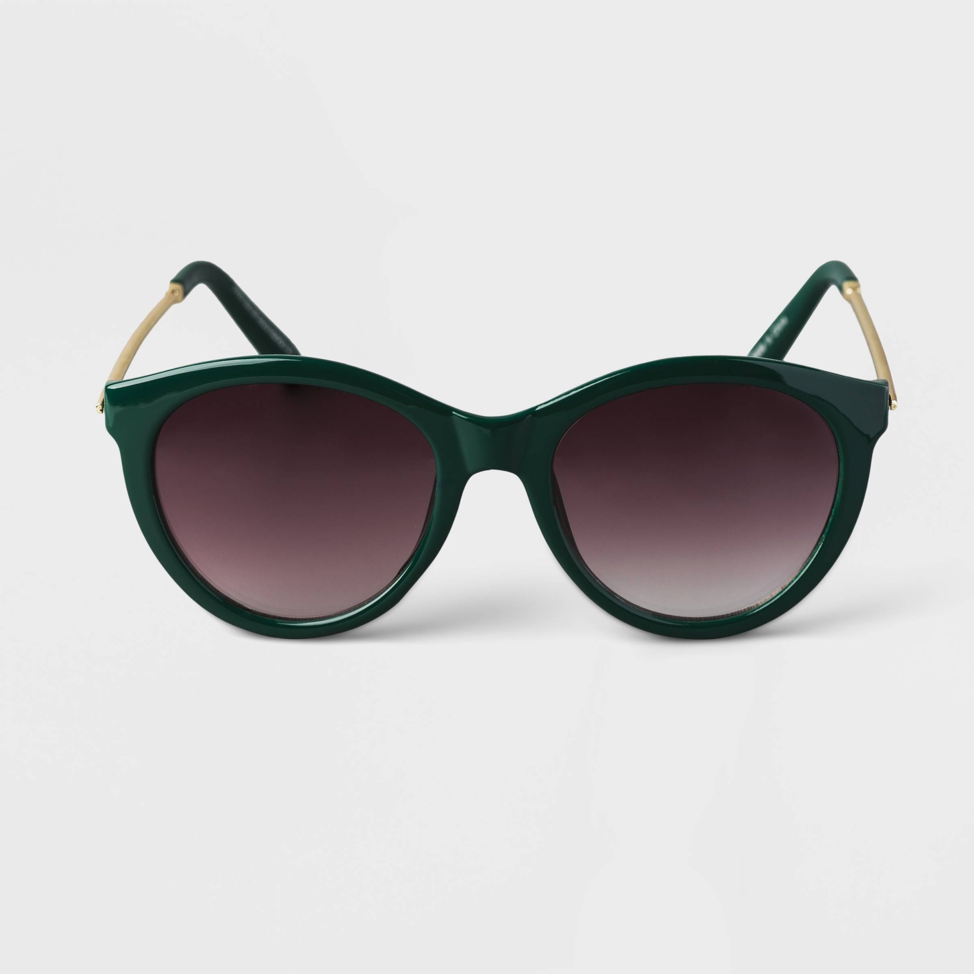 slide 1 of 2, Women's Plastic Round Sunglasses - A New Day Green, 1 ct