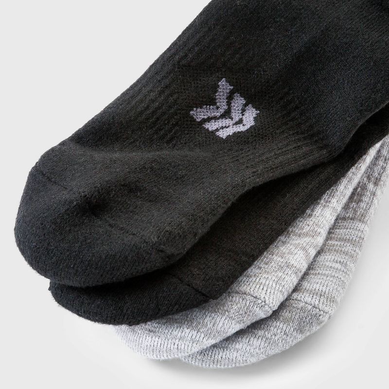 slide 3 of 3, Women's Cushioned 6+1 Bonus Pack Low Cut Athletic Socks - All In Motion™ Heather Gray/Black 4-10, 1 ct