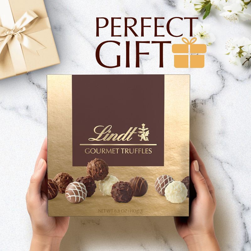 slide 2 of 10, Lindt Gourmet Chocolate Candy Truffles Gift Box - 6.8 oz., 6.8 oz
