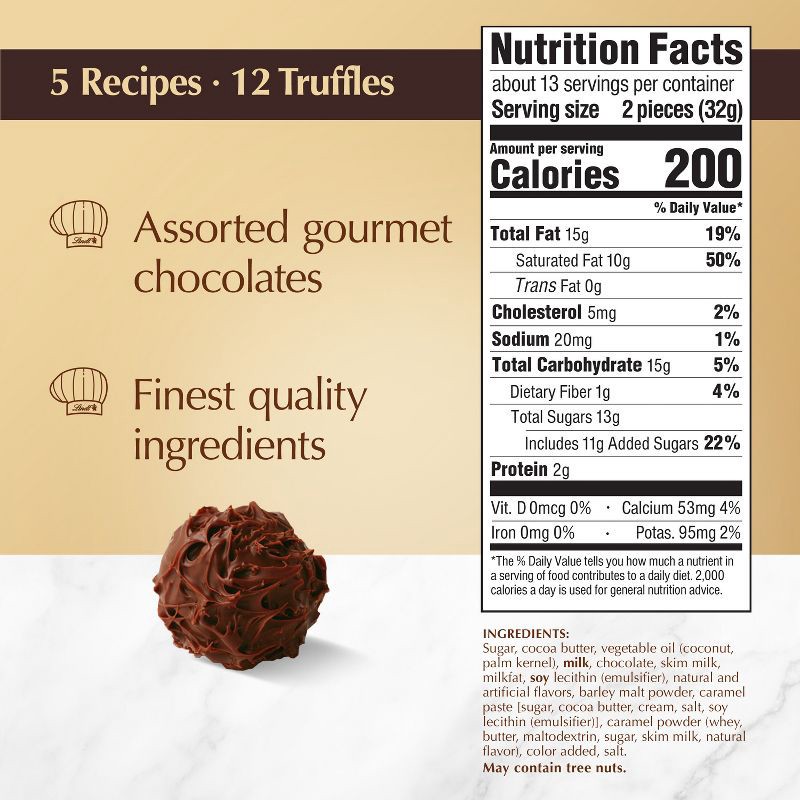 slide 7 of 10, Lindt Gourmet Chocolate Candy Truffles Gift Box - 6.8 oz., 6.8 oz