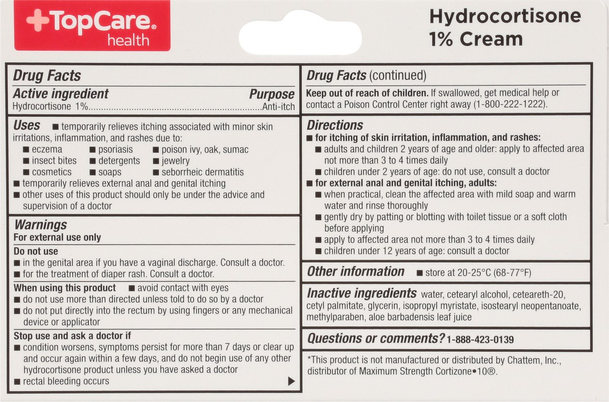 slide 5 of 16, TopCare Health Maximum Strength with Aloe Hydrocortisone 1% Cream 1 oz, 1 oz