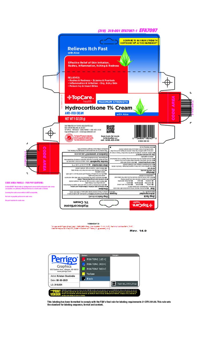 slide 7 of 16, TopCare Health Maximum Strength with Aloe Hydrocortisone 1% Cream 1 oz, 1 oz