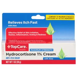 TopCare Health Maximum Strength with Aloe Hydrocortisone 1% Cream 1 oz