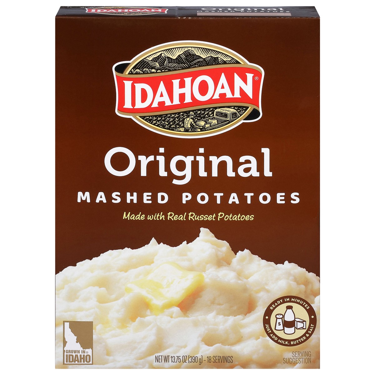 slide 1 of 8, Idahoan Original Mashed Potatoes 13.75 oz, 