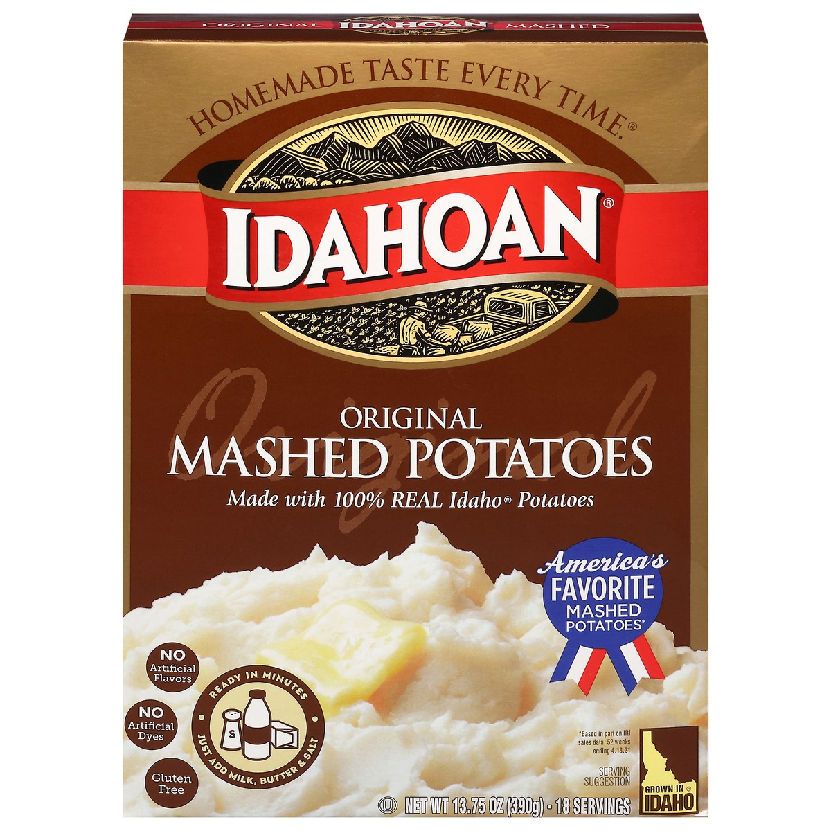 slide 1 of 8, Idahoan Original Mashed Potatoes 13.75 oz, 13.75 oz