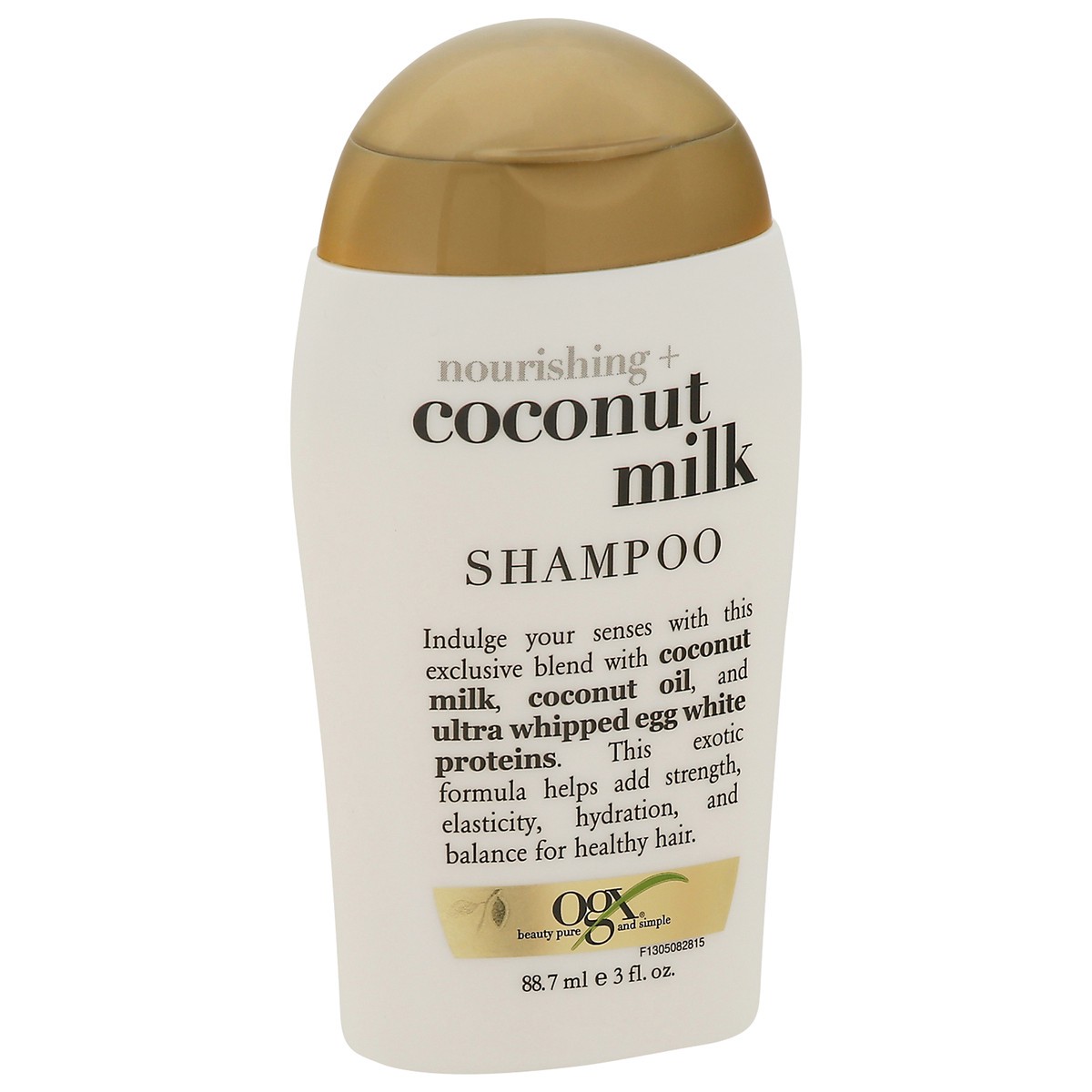 slide 2 of 9, OGX Nourishing + Coconut Milk Moisturizing Shampoo for Strong & Healthy Hair - Trial Size - 3 fl oz, 88.7 ml