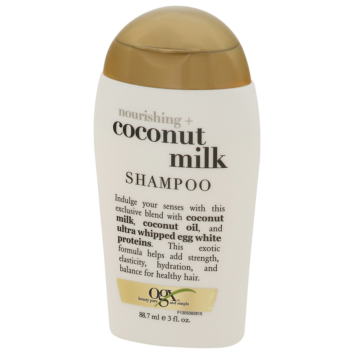 slide 3 of 9, OGX Nourishing + Coconut Milk Moisturizing Shampoo for Strong & Healthy Hair - Trial Size - 3 fl oz, 88.7 ml