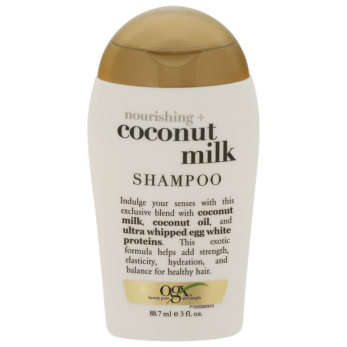 slide 1 of 9, OGX Nourishing + Coconut Milk Moisturizing Shampoo for Strong & Healthy Hair - Trial Size - 3 fl oz, 88.7 ml