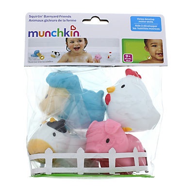 slide 1 of 1, Munchkin Squirtin Barnyard Friends Bath Toys, 4 ct