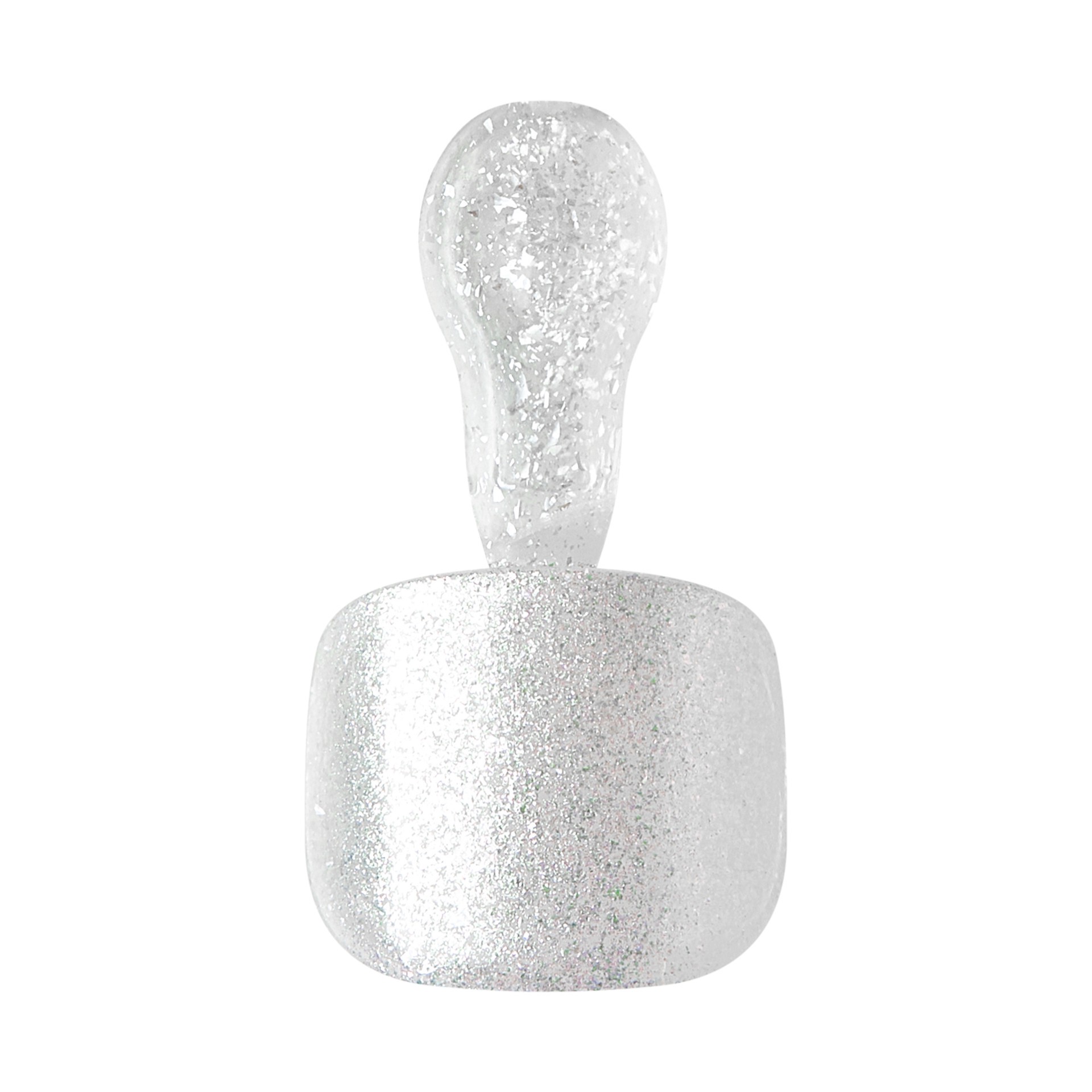 slide 5 of 5, imPRESS Premium Press-On Toenails, No Glue Needed, Multi Chrome, Pink Square, 27 Ct., 28 pc