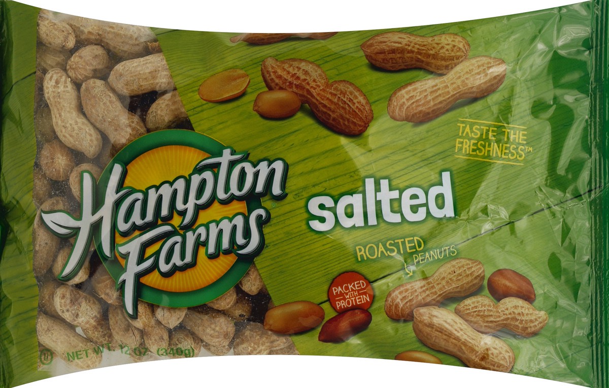 slide 5 of 6, Hampton Farms Roasted Salted Peanuts, 12 oz