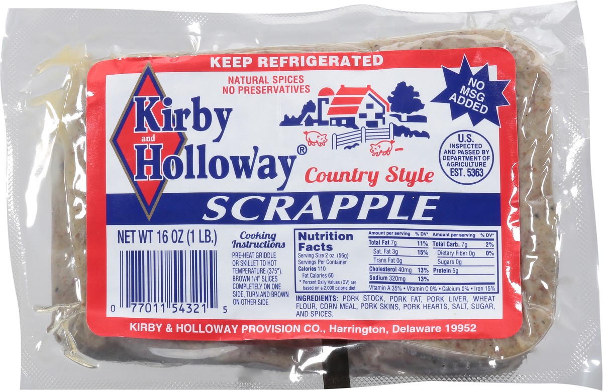 slide 5 of 11, Kirby and Holloway Scrapple, 16 oz