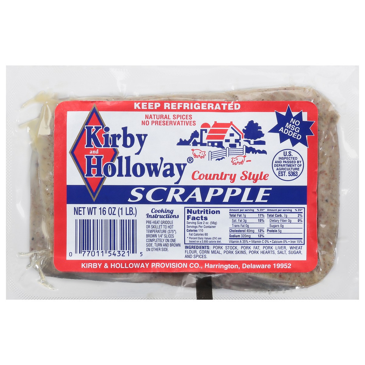 slide 6 of 11, Kirby and Holloway Scrapple, 16 oz