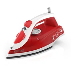 BLACK+DECKER Black + Decker Variable Control Compact Steam Iron - Red