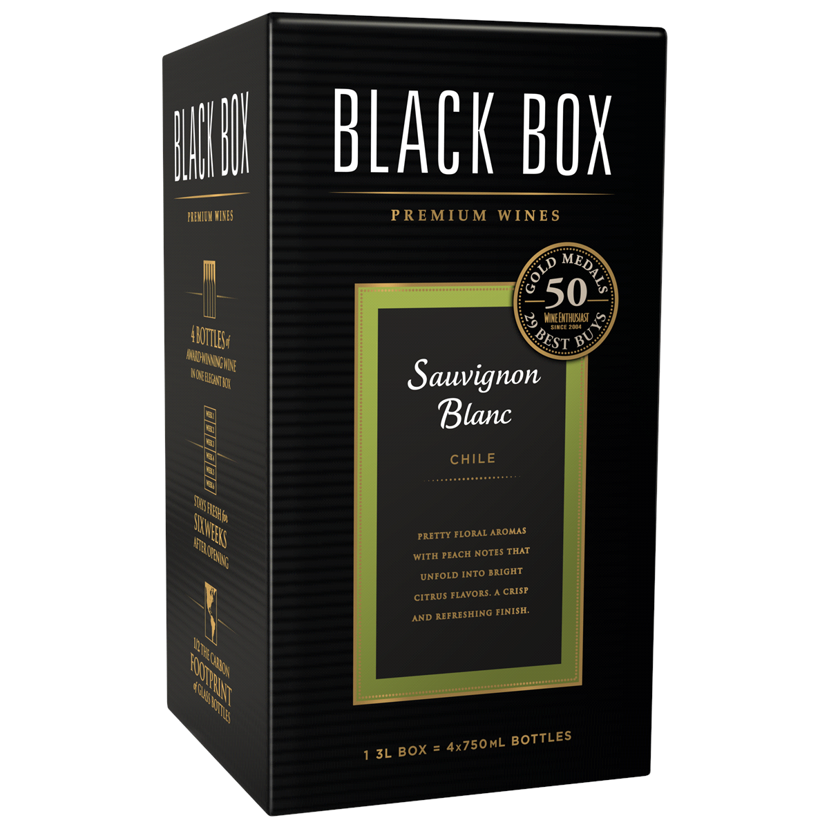 slide 2 of 3, Black Box Wine White Sauvignon Blanc, 3 liter