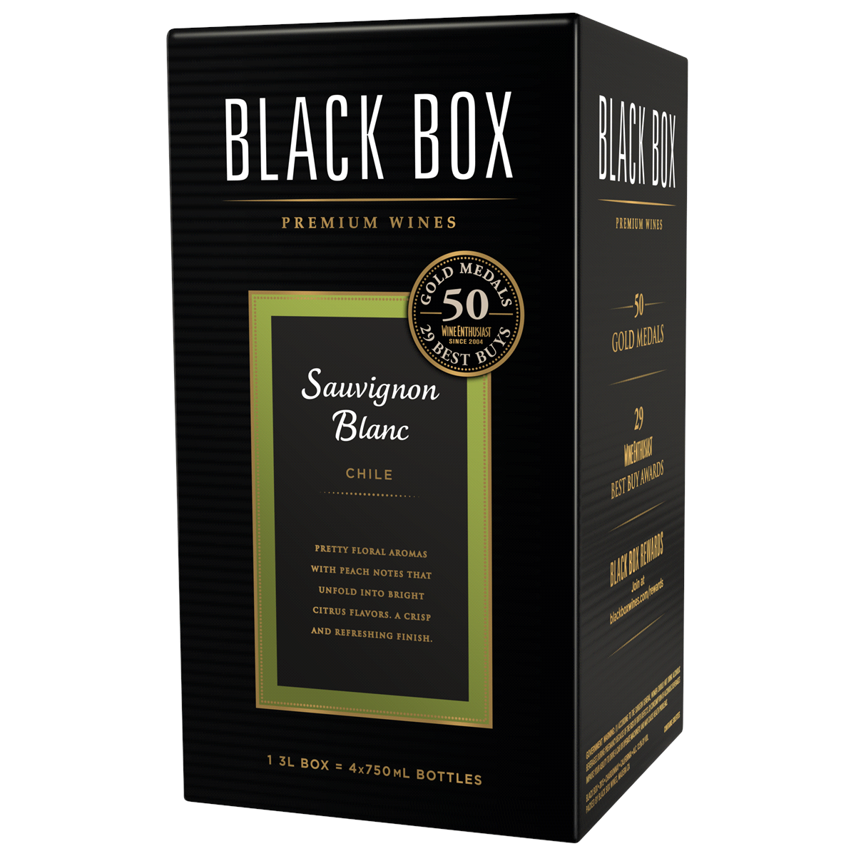 slide 3 of 3, Black Box Wine White Sauvignon Blanc, 3 liter