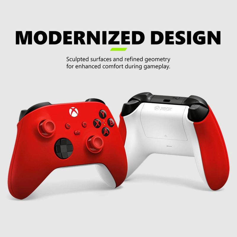slide 3 of 9, Xbox Series X|S Wireless Controller - Pulse Red: Microsoft, USB-C, Bluetooth, PC Compatible, 1 ct