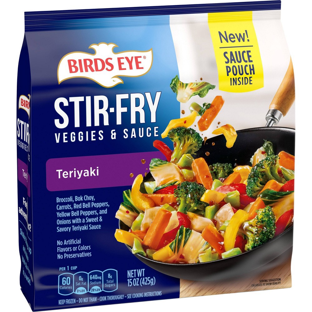 slide 2 of 5, Birds Eye Stir Fry Veggies And Sauce Teriyaki Frozen Vegetables, 15 oz