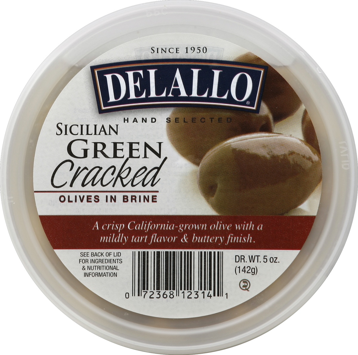 slide 3 of 3, DeLallo Sicilian Green Cracked Olives In Brine, 5 oz