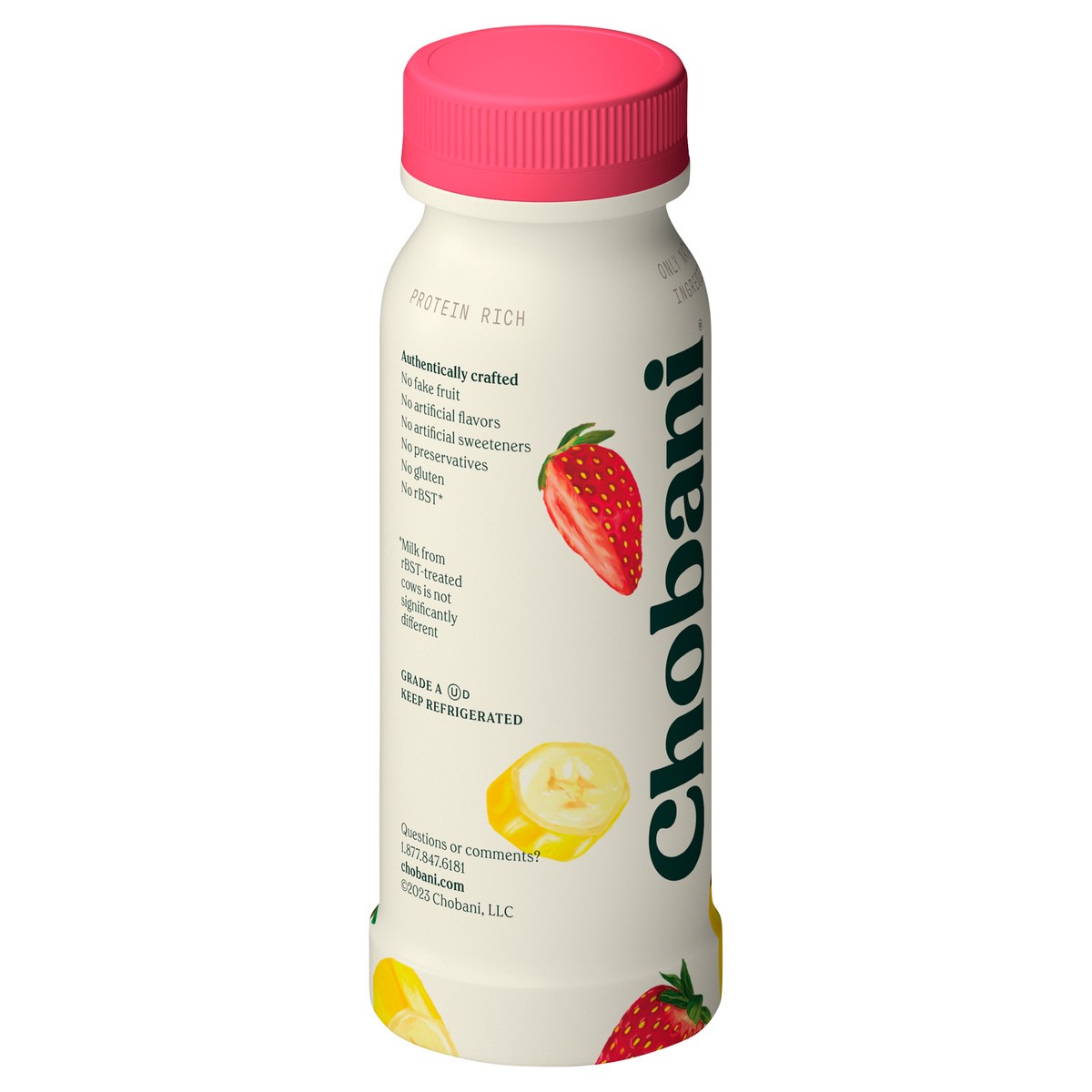 slide 14 of 14, Chobani Strawberry Banana Greek Style Yogurt Drink - 7 fl oz, 7 fl oz