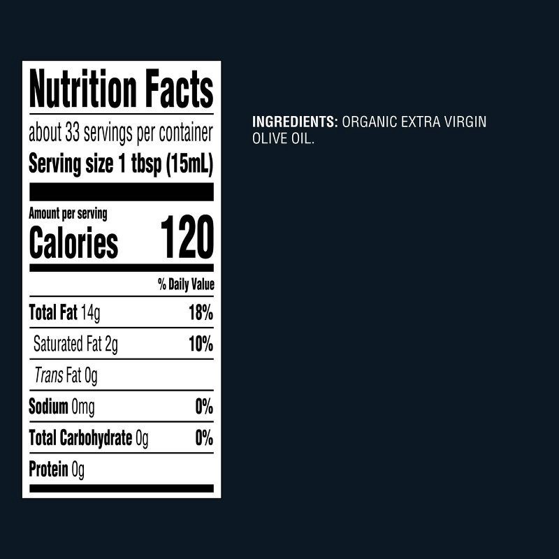 slide 4 of 4, 100% Organic Spanish Extra Virgin Olive Oil - 16.9fl oz - Good & Gather™, 16.9 fl oz