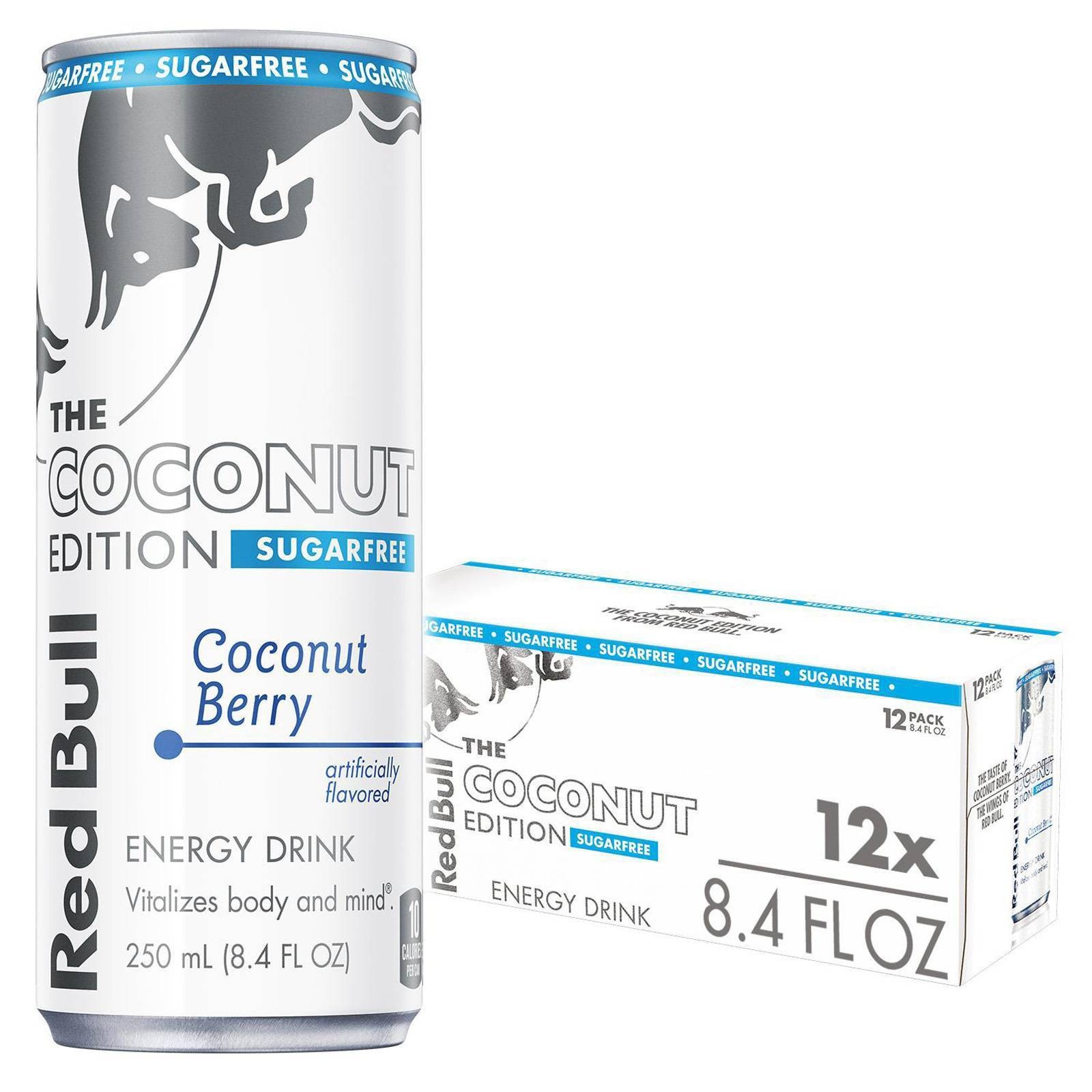 slide 1 of 5, Red Bull Coconut Edition Sugarfree Energy Drink - 12pk/8.4 fl oz Cans, 12 ct; 8.4 fl oz