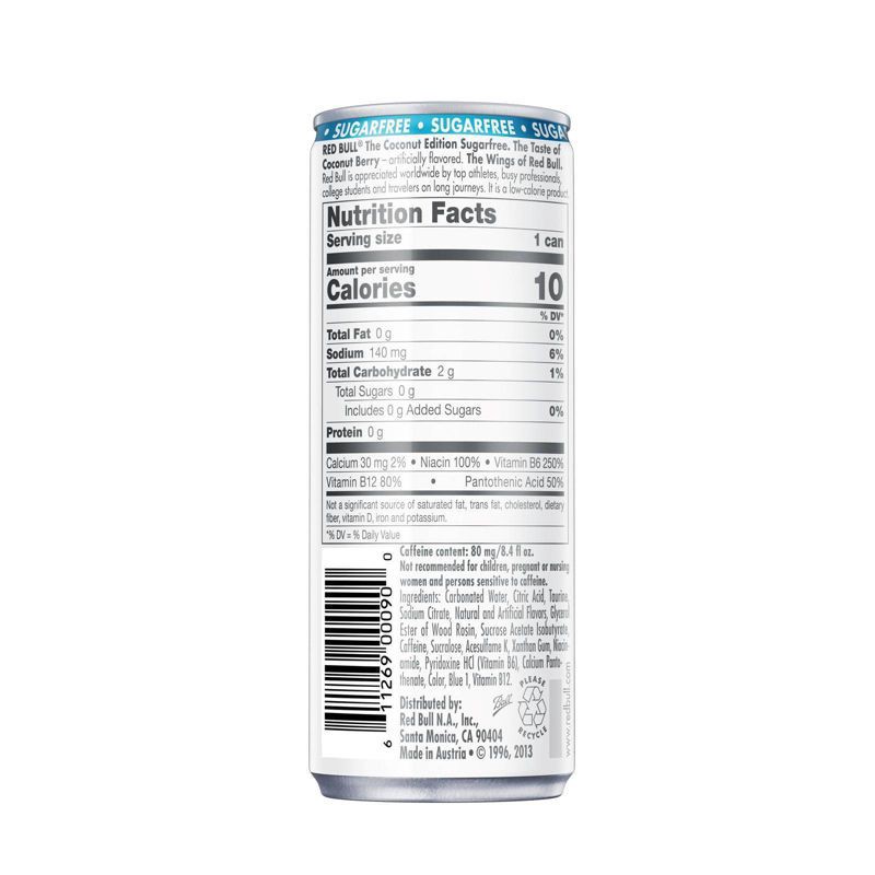 slide 3 of 3, Red Bull Coconut Edition Sugarfree Energy Drink - 8.4 fl oz Can, 8.4 fl oz