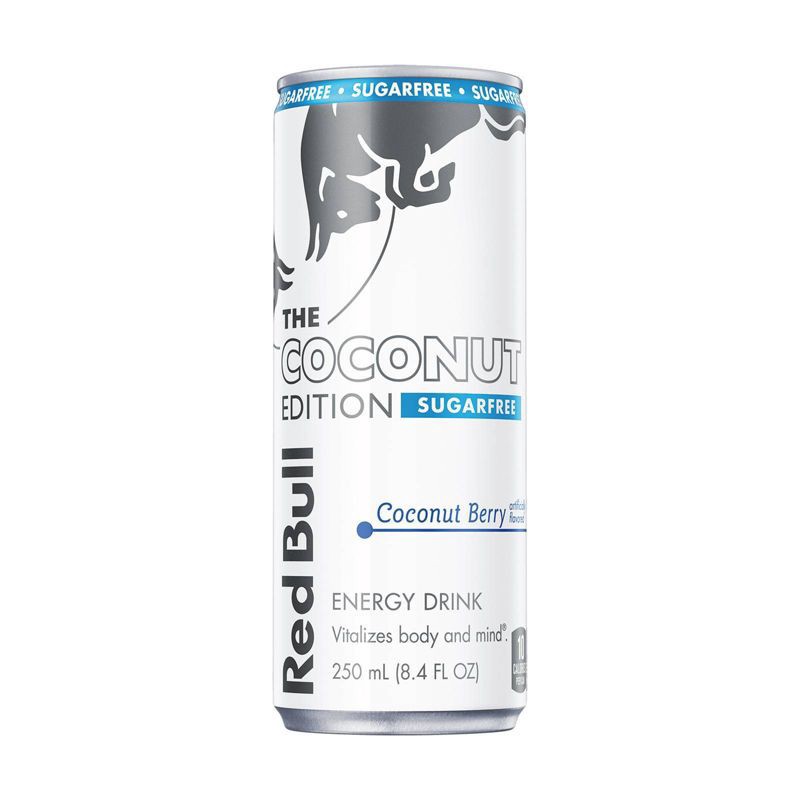 slide 1 of 3, Red Bull Coconut Edition Sugarfree Energy Drink - 8.4 fl oz Can, 8.4 fl oz