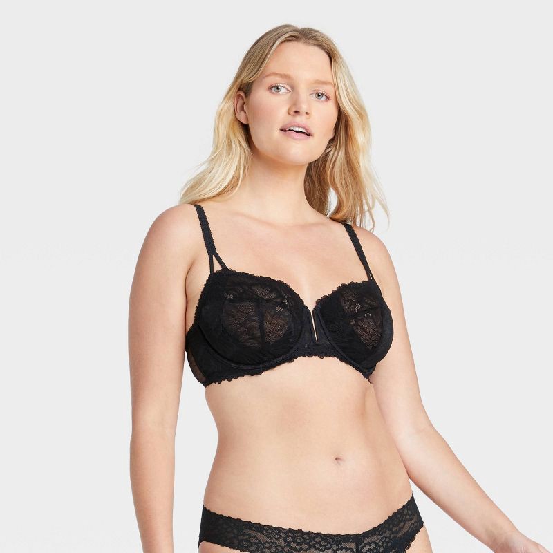 slide 4 of 5, Women's Unlined Balconette Bra - Auden™ Black 36B, 1 ct