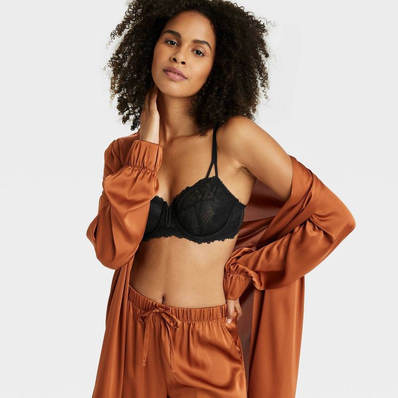 slide 3 of 5, Women's Unlined Balconette Bra - Auden™ Black 38DD, 1 ct