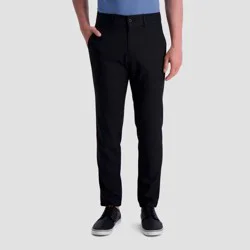Haggar H26 Men's Slim Fit Skinny Suit Pants - Black 34x30: Midweight Polyester, Fly Button Closure