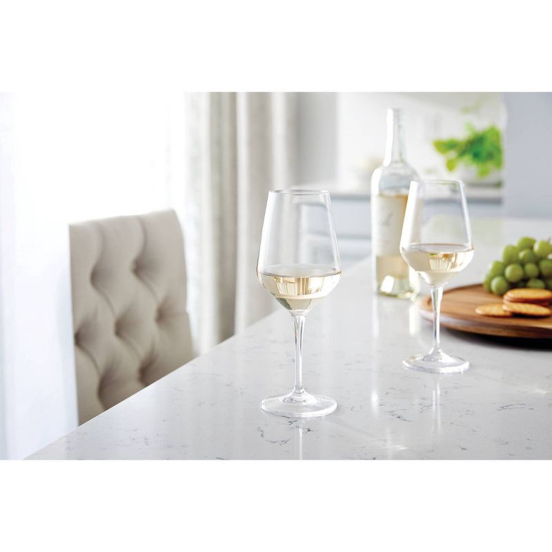 slide 3 of 3, 15oz 4pk Glass Atherton White Wine Glasses - Threshold™: Traditional, Dishwasher-Safe, BPA & Lead-Free Drinkware, 15 oz, 4 ct
