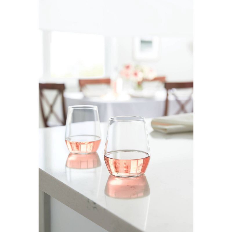 slide 4 of 4, 12oz 4pk Glass Atherton Stemless Wine Glasses - Threshold™, 4 ct; 12 oz