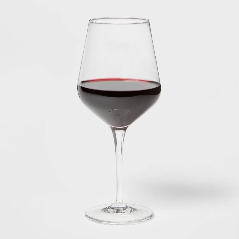 slide 3 of 4, 22oz 4pk Glass Atherton Red Wine Glasses - Threshold™: Traditional Style, Dishwasher-Safe, BPA & Lead-Free Drinkware, 4 ct; 22 oz