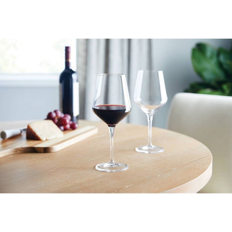 slide 4 of 4, 22oz 4pk Glass Atherton Red Wine Glasses - Threshold™: Traditional Style, Dishwasher-Safe, BPA & Lead-Free Drinkware, 4 ct; 22 oz