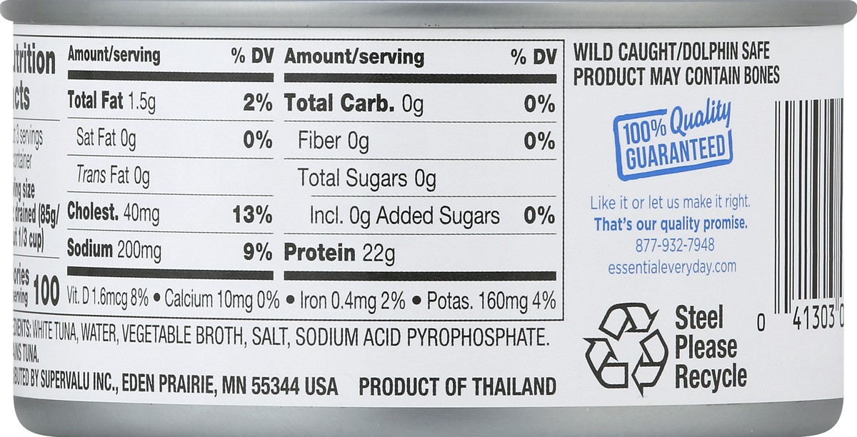 slide 2 of 6, Essential Everyday Tuna, White Albacore, In Water, Solid, 12 oz