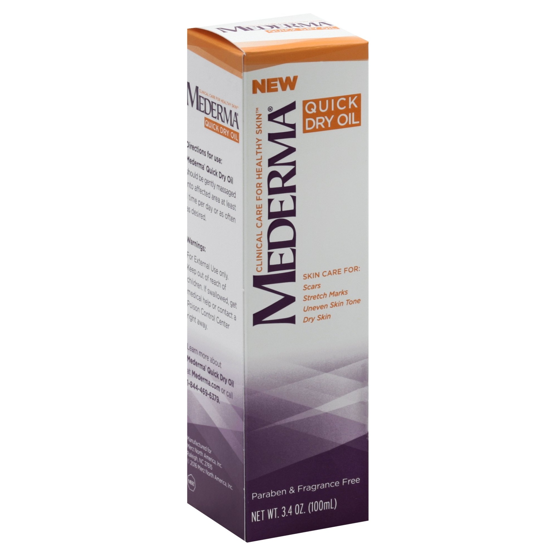 slide 1 of 5, Mederma Quick Dry Body Oil, 3.4 oz