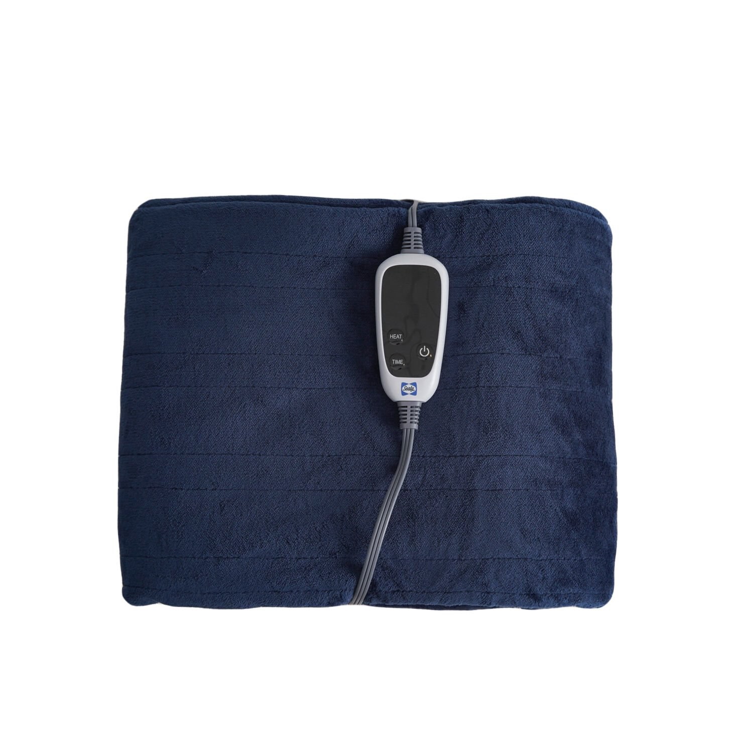 slide 4 of 4, Wayland Square Sealy Heated Plush Throw Blanket, Navy, 50 X 60 In, 1 ct