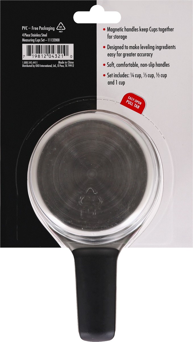 slide 2 of 7, Good Grips Stainless Steel 4 Piece Measuring Cup Set 1 ea, 1 ct