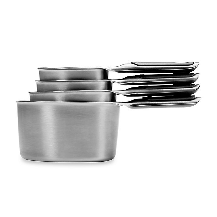 slide 5 of 5, OXO Good Grips Stainless Steel Measuring Cup Set, 4 ct