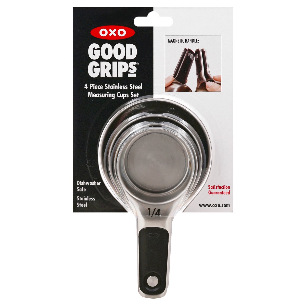 slide 7 of 7, Good Grips Stainless Steel 4 Piece Measuring Cup Set 1 ea, 1 ct