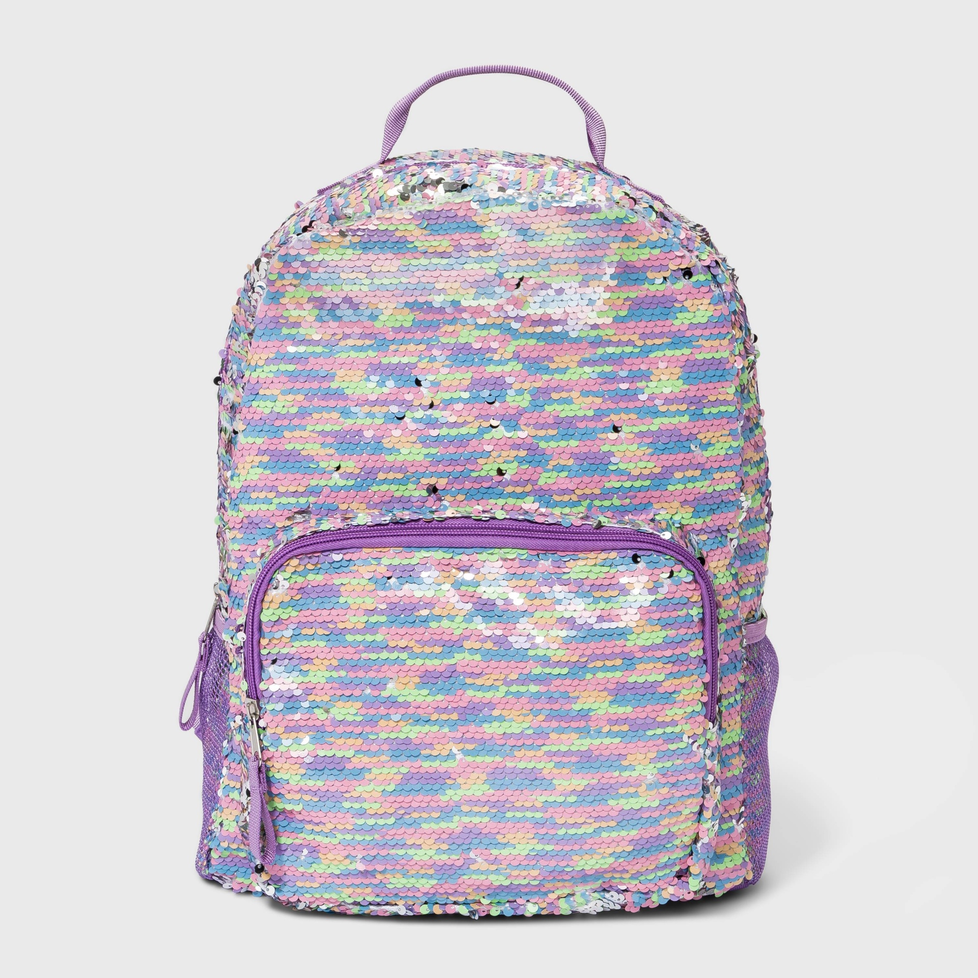 Girls' 10.5 Reverse Sequin Mini Backpack - Cat & Jack™ Purple