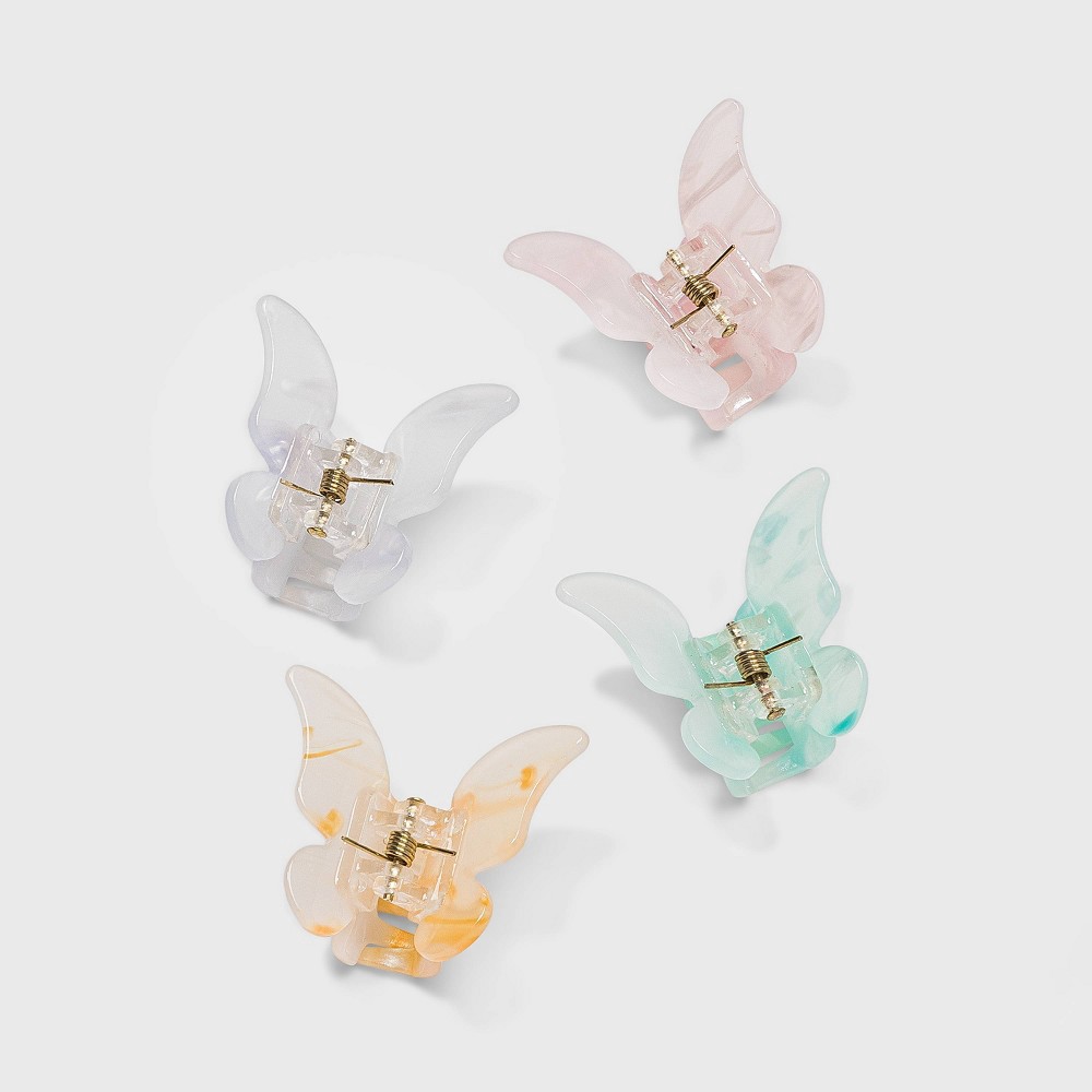 Girls' 4pk Butterfly Hair Clips - art class 4 ct | Shipt